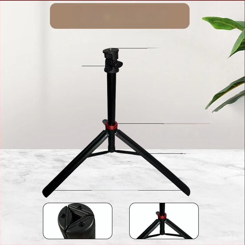 Trikojis stovas fotografijai ir vaizdo įrašams, sulankstomas ir ištemiamas, aliuminio lydinys, apkrova 2 kg, 3 sekcijos, svoris 0,65 kg