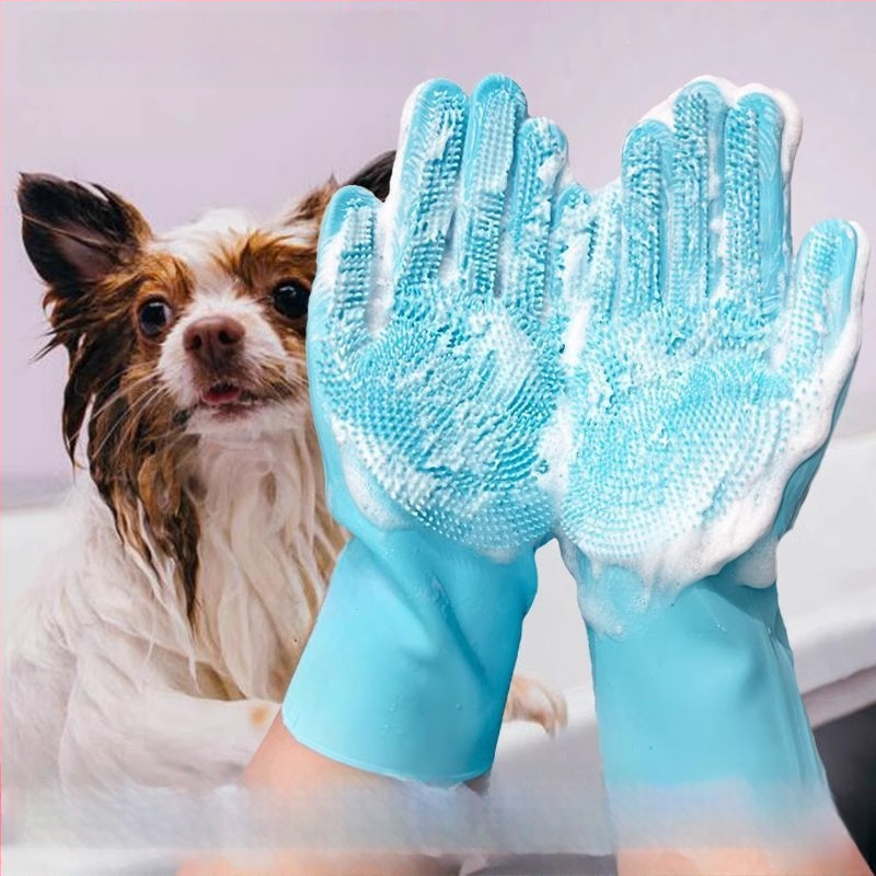 Kačių plaukimo pirštinės naminiams gyvūnėliams, prieš įbrėžimus, prieš įkandimus, išplėstas ilgis