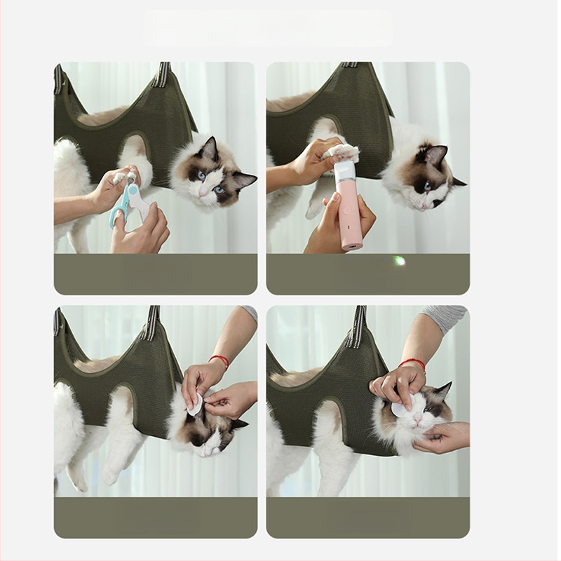 Katės plovimo maišelis su įbrėžimų apsauga, daugiafunkcinis vonios įrankis katėms, fiksuotas dizainas, 100 vnt MR237