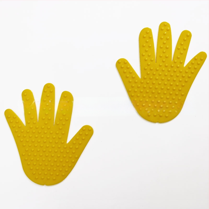 Bērnu sensoriskās masāžas palīgierīce ar roku un kāju nospiedumu taktilajām matēm, pielāgojams ciets līmes materiāls basketbola un futbola treniņiem