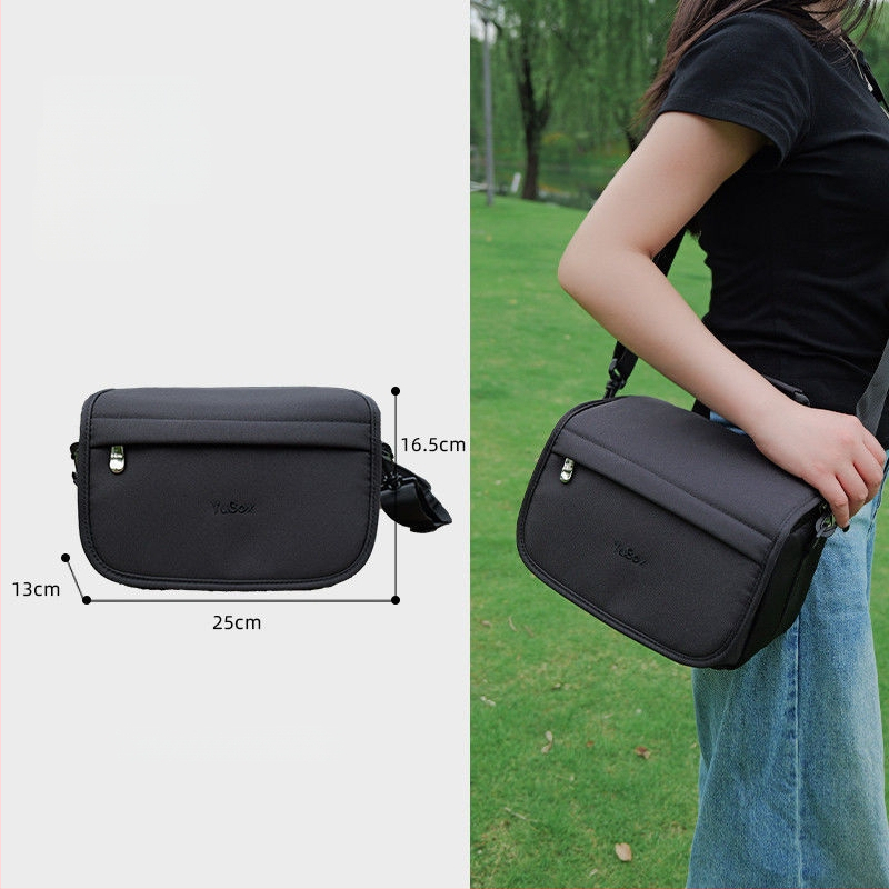 Kameros krepšys su kryžminiu dirželiu, PU medžiaga, rankinės stiliaus, suderinamas su Canon R50, Sony ZV-E10 ir Fujifilm be veidrodžio, 2025 m. pavasario leidimas, namų saugojimui.