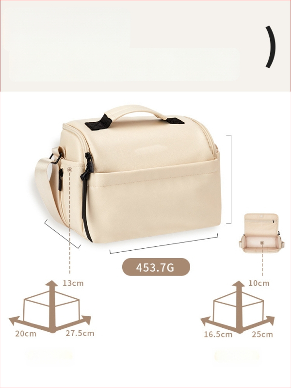 Kameros krepšys iš PU medžiagos; atsparus vandeniui; ultra lengvas; antibakterinis; atsparus dėvėjimui; crossbody stilius