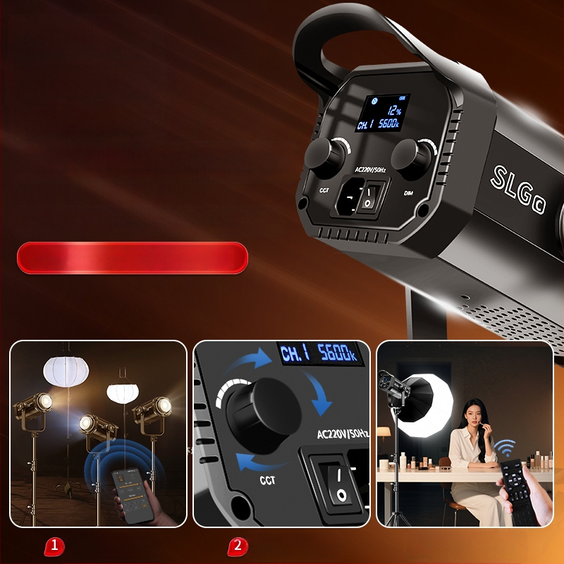 COB LED rasvjeta za live streaming i fotografiju, rasvjeta za ljepotu sa kuglastom glavom, unutarnja upotreba