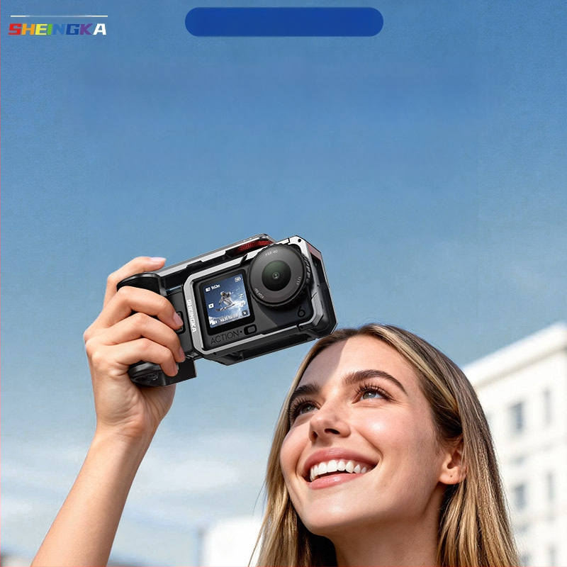 Gatvės fotografijos rinkinys DJI Action6 – visapmetalinė konstrukcija, aliuminio lydinys, suderinamas su Osmo Action6, nešiojamas, atsparus praradimui, atsparus susidūrimams