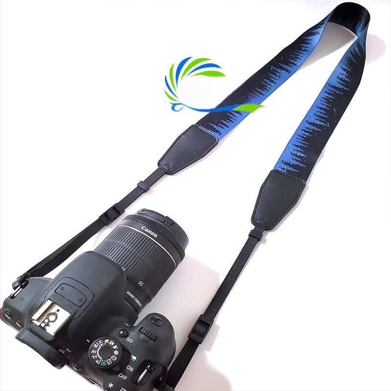 Kameros dirželis su greito atleidimo sagtėmis, reguliuojamas ilgis, modelis 750d, apkrova 10-20 kg, suderinamas su Nikon, Canon, Sony ir be veidrodinių kamerų