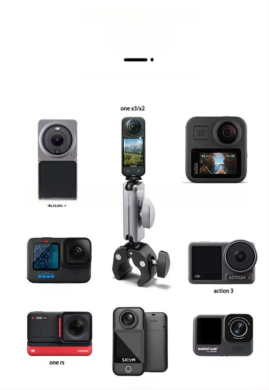 GoPro universaalne klambri‑kinnitus spordikaamerale – vastupidav klamber, sobib väljas ja siseruumides video salvestamiseks ja otseülekandeks selfie