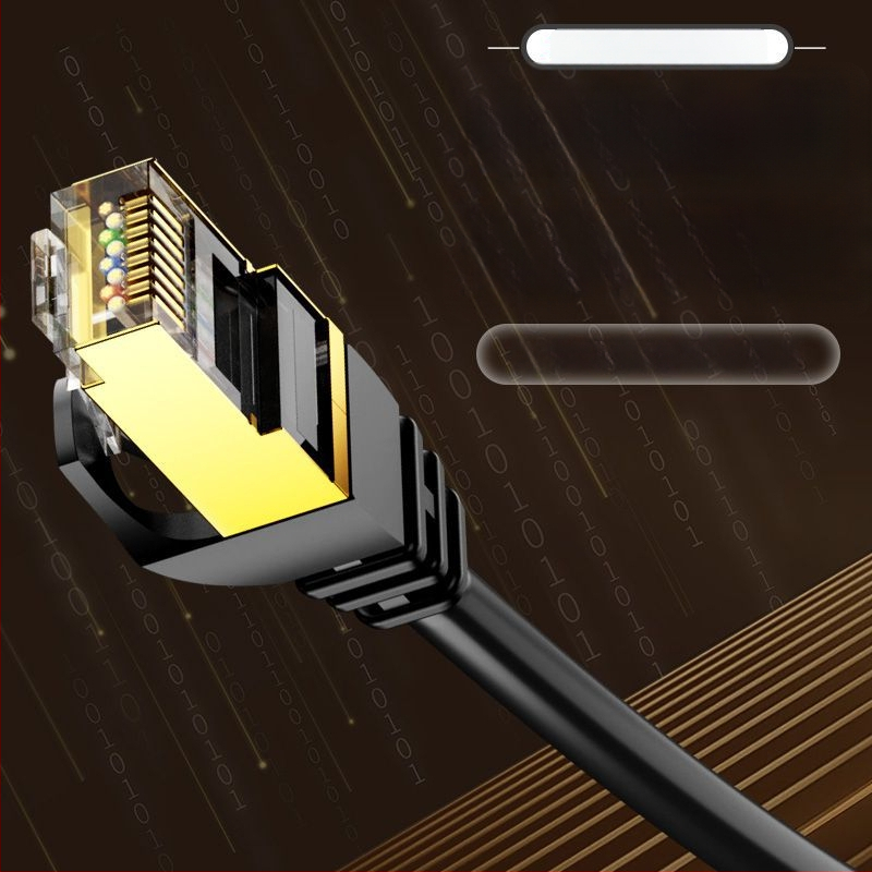 Cat6E Ethernet kabelis ar RJ-45 kristāla savienotāju, iekšējai un ārējai lietošanai, augstas veiktspējas gigabita kabelis