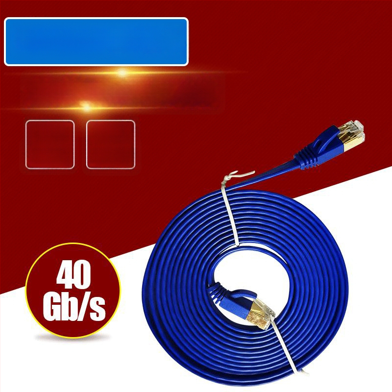 CAT8 SSTP plakanais Ethernet kabelis ar SSTP aizsardzību, līdz 20 Gbps, 2000 MHz, darba temperatūra -20 līdz 75 °C