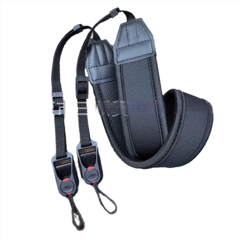 Fotoaparato peties dirželis Sangu, mikroelastinis poliesteris/plastikas, reguliuojamas ilgis, keliamoji našta virš 40 kg, tinka mikro vienetams ir SLR fotoaparatams