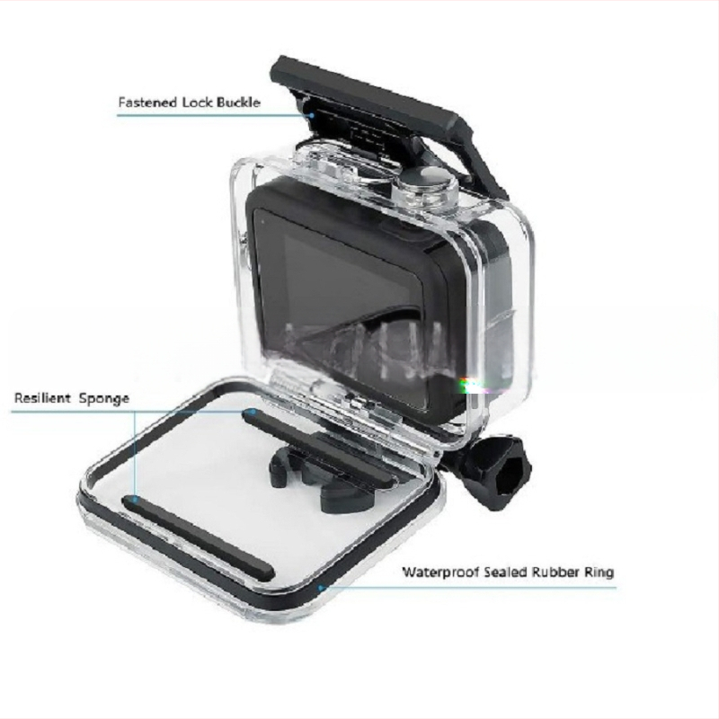 GoPro Hero8 veekindel kaamera korpuse — PC korpus, sügav veekindlus, löögikindlus, kaitseb kaamerat, sobib GoPro Hero8; ujumiseks, sukeldumiseks, surfil ja suusatamiseks; pakk sisaldab 1 veekindlat korpust