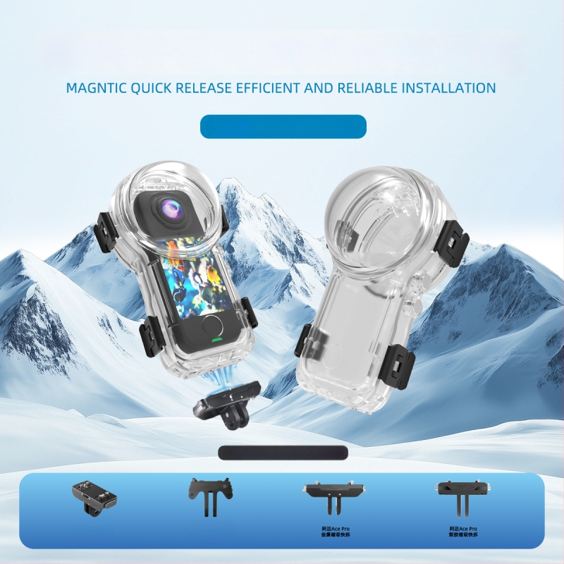 Visiškai nematomas povandeninis korpusas Insta360 X4 Air — magnetinis greitas atidarymas, PC korpusas, atsparus vandeniui