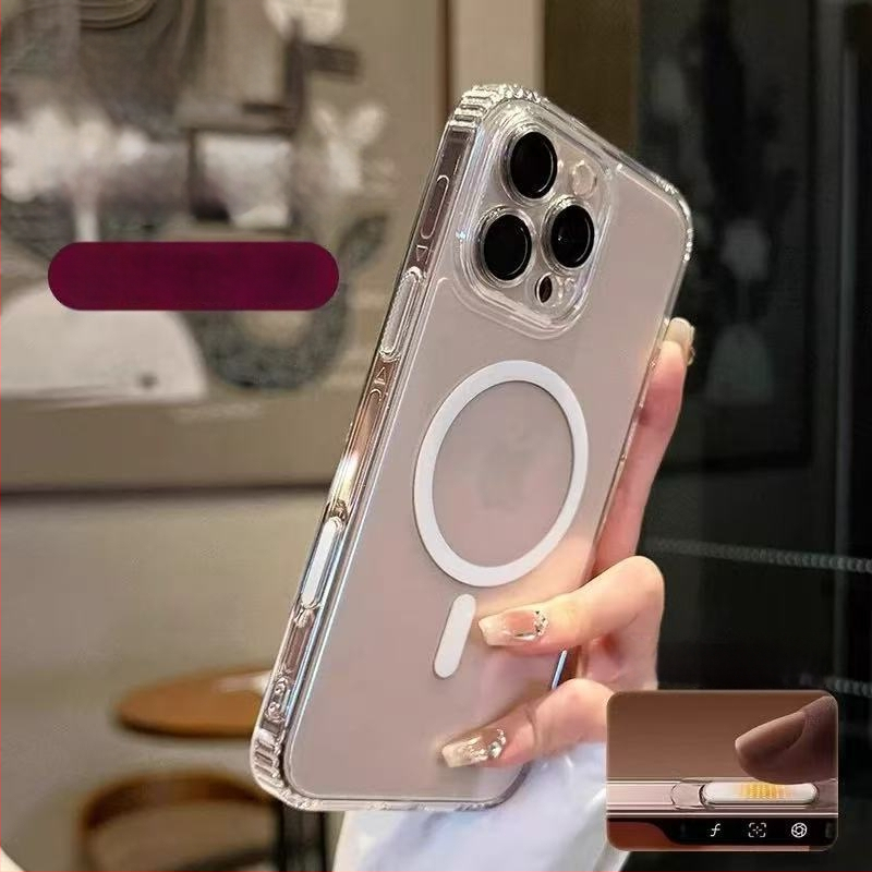 MagSafe lieta telefona ar AI skārienjutības pogām, akrila+TPU konstrukcija, kritienizturība, siltuma izkliede, putekļu izturība