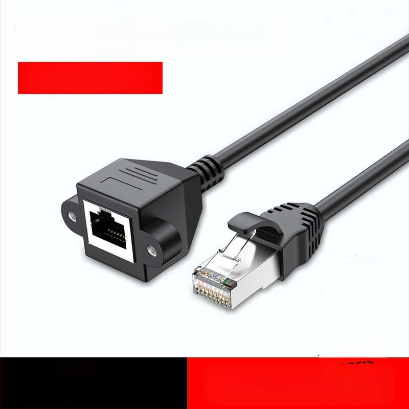 Cat6 Ethernet pagarinājuma kabelis, RJ45 vīrietis–sievietei, gigabits, taisns savienotājs