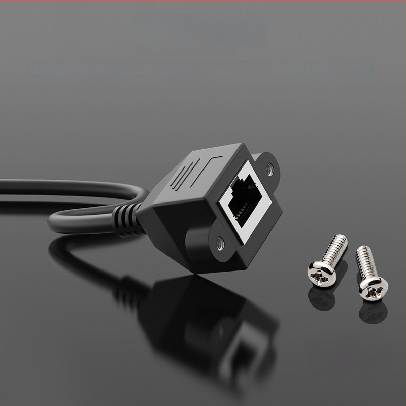 Cat6 Ethernet pagarinājuma kabelis, RJ45 vīrietis–sievietei, gigabits, taisns savienotājs