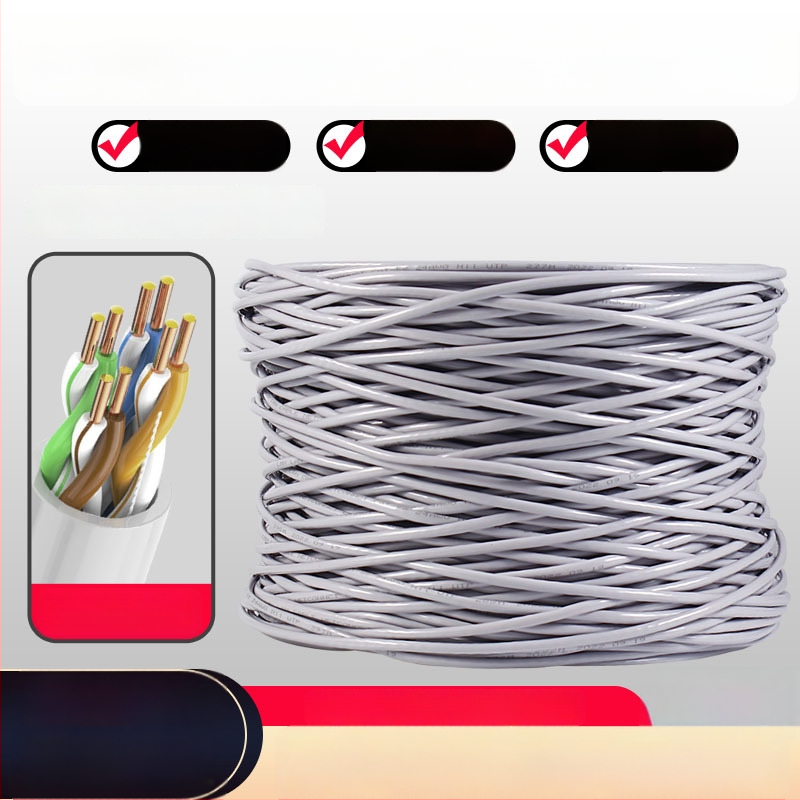 Cat5e iekšējais tīkla kabelis, Fluke-pārbaudīts, bezskābā vara, 8 vadu pāri, 300 m