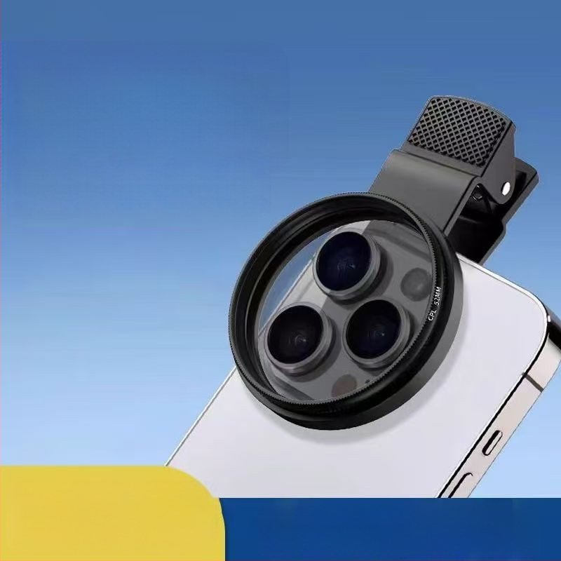 Regulējams CPL polarizators mobilajai fotogrāfijai un ainavām ar ND filtru, universāla saderība