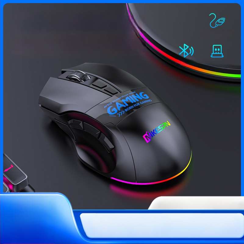 Spēļu pele ar 9 taustiņu makrodefinējumu, 2500dpi, bezvadu (USB interfeiss, darbības diapazons 10 m)