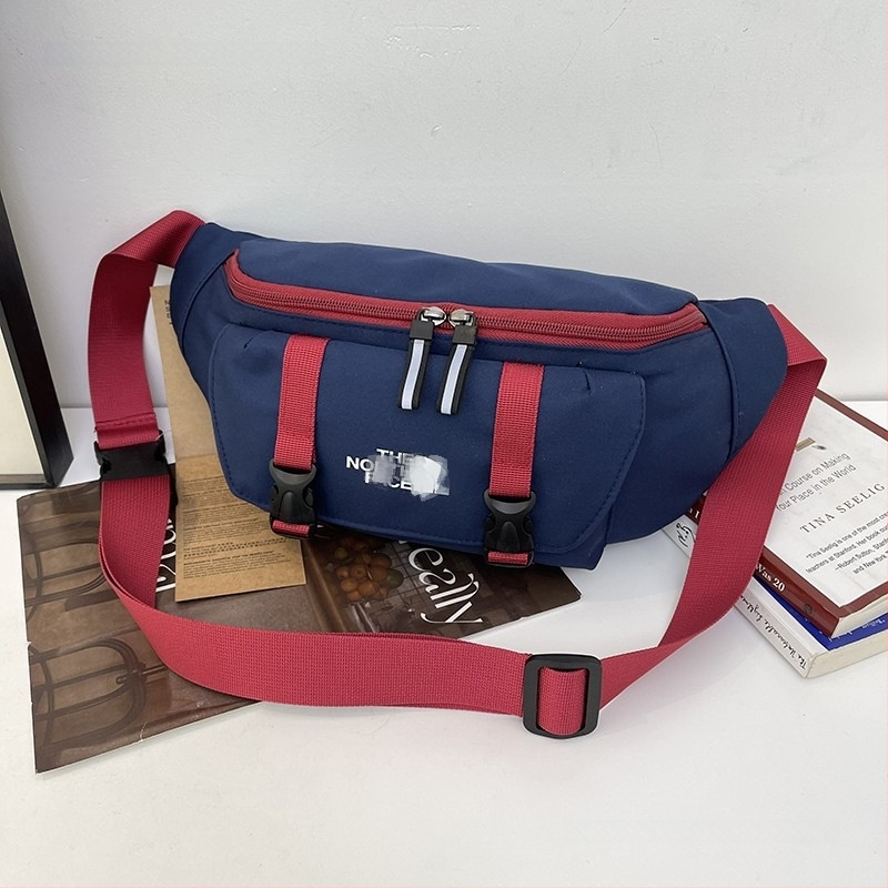 Krūšu soma ar vāku, neilons, aizslēgs, slēpta rāvējslēdzēja kabata, pilsētas vienkāršība