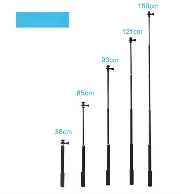 Selfie lazda su apšvietimu – 5 dalių aliuminio lydinio, DP1.5 modelis, Diyamei, apkrova 2–5 kg, nešiojamas automobilio laikiklis