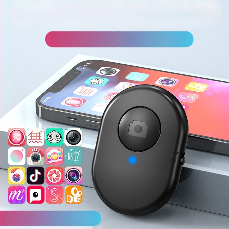 Telecomandă Bluetooth pentru selfie, compatibilă cu camera și telefon – control universal pentru trepied selfie