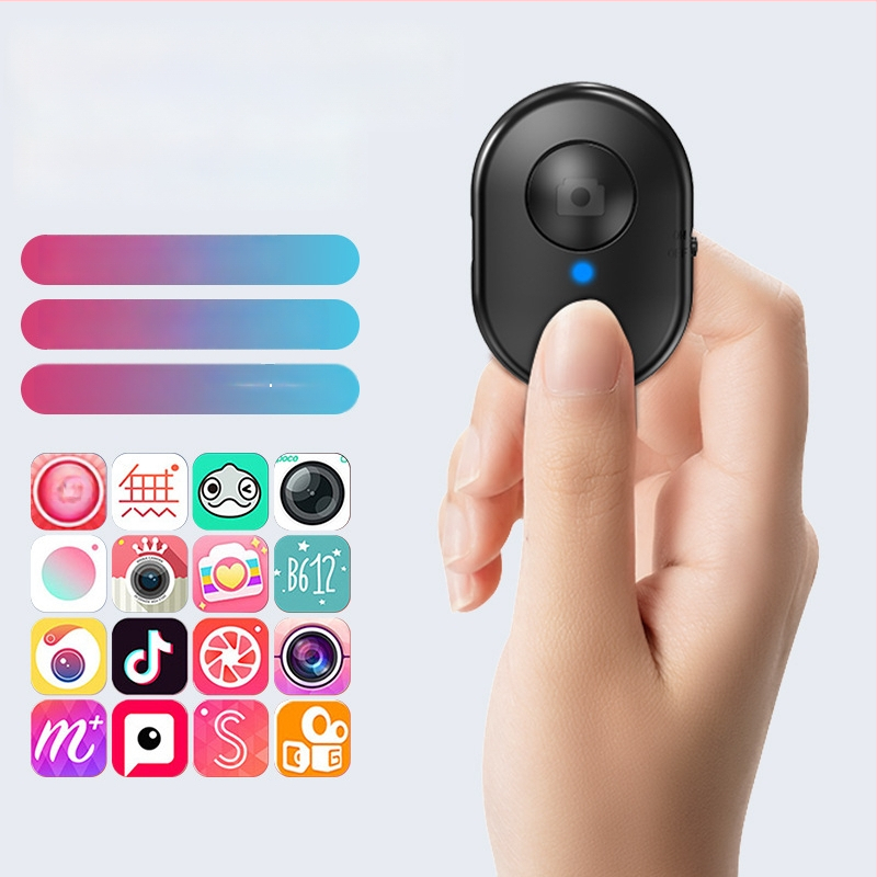 Telecomandă Bluetooth pentru selfie, compatibilă cu camera și telefon – control universal pentru trepied selfie