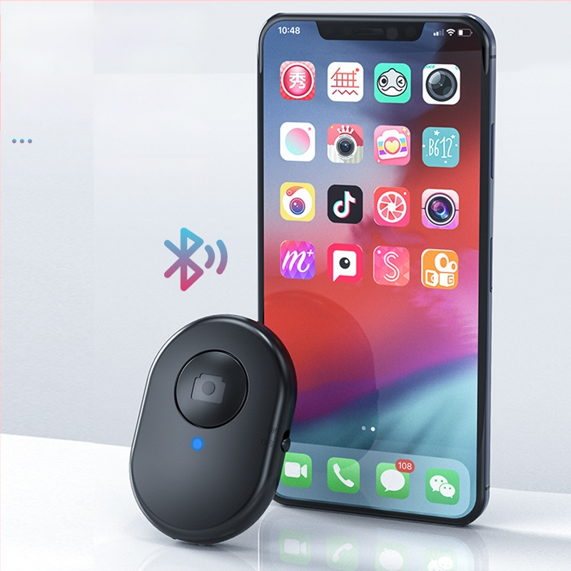 Telecomandă Bluetooth pentru selfie, compatibilă cu camera și telefon – control universal pentru trepied selfie