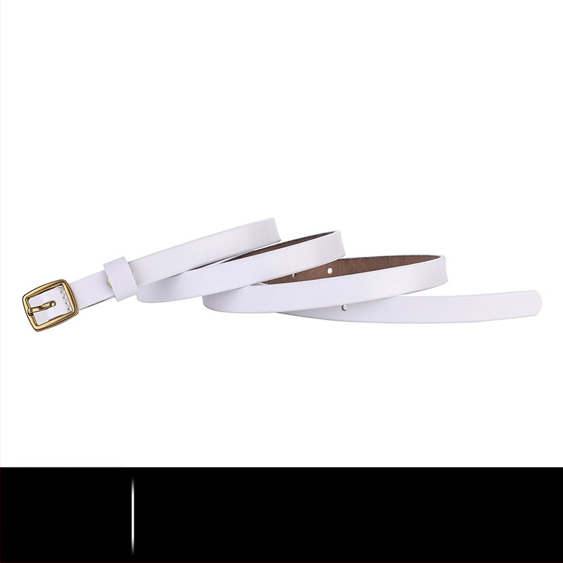 Sieviešu ādas josta – retro stils, plāna, divslāņu govs āda, sprādze no sakaļķa, japāņu aizvērums