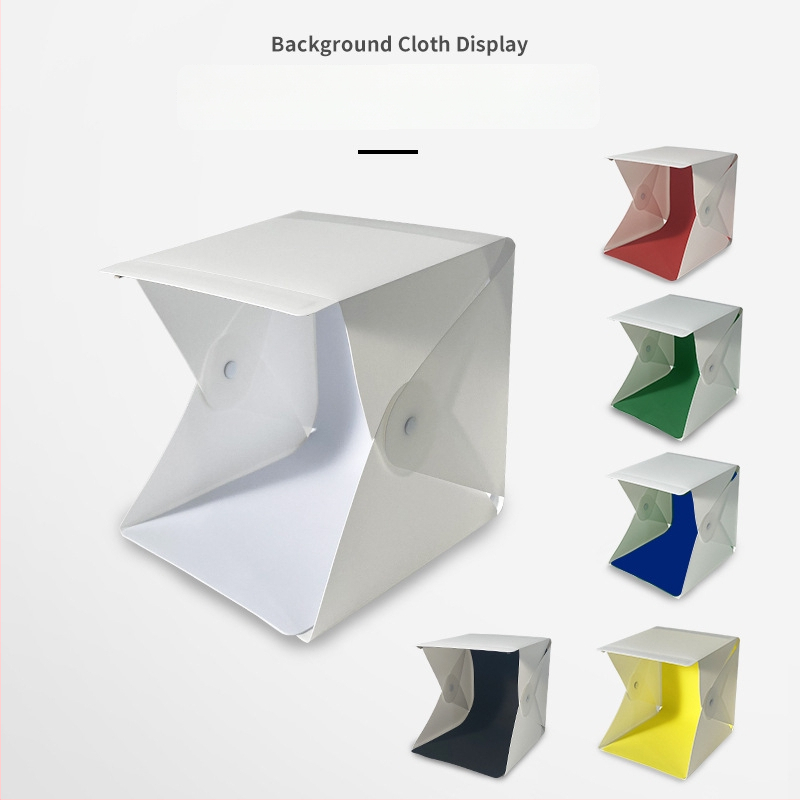 Kompaktiškas studijos softbox su LED apšvietimu, USB maitinimu ir ekologiško plastiko korpusu asmeninei fotografijai