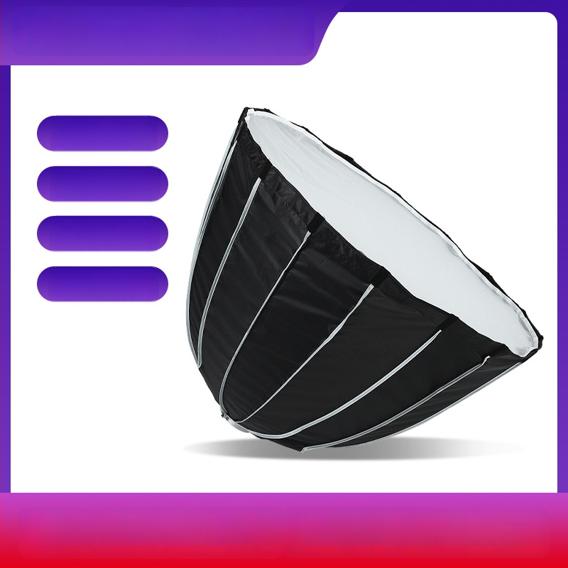 Švelnaus šviesos įrenginys asmeninei fotografijai su groteliniu gaubtu ir atspindinčia medžiaga — Shangwei, 2023