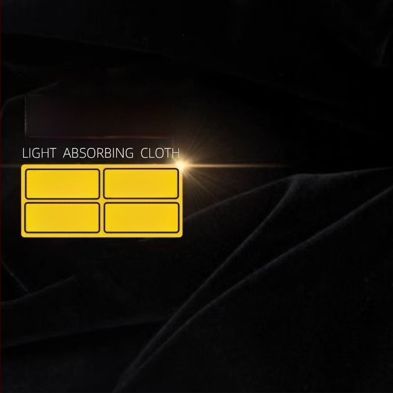 Fono audinys su flokavimo efektu, šviesą sugeriantis, neatsispindintis – produktų fotografijai