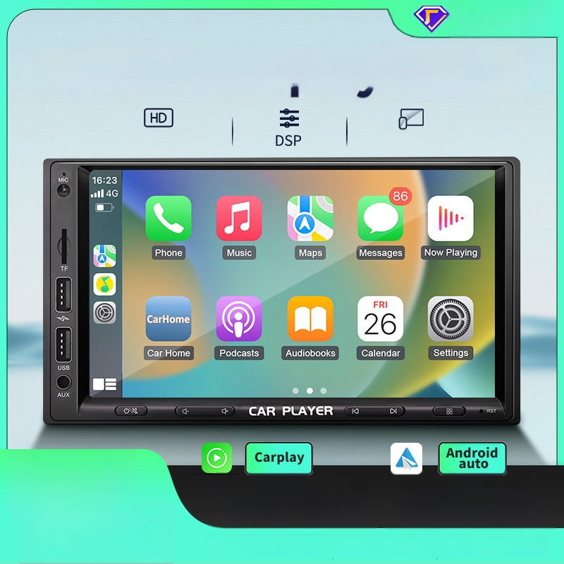 Bevielė CarPlay MP5 grotuvas su Bluetooth | Modelis TH7255 | 2GB talpa | SD kortelės palaikymas | Individualizuota apdorojimas