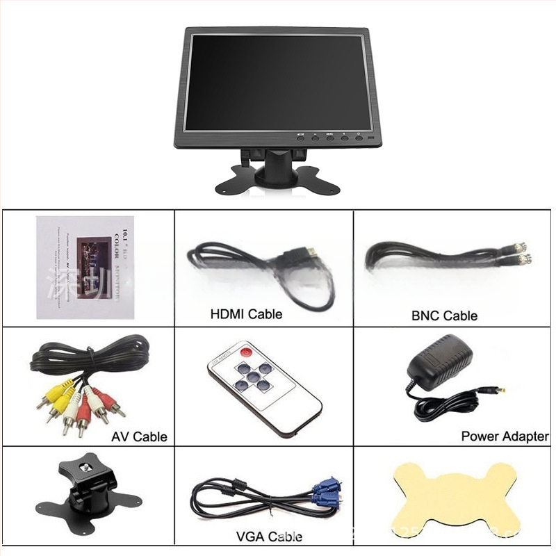 SSY-Y101 pramoninis monitorius – IPS panelė, 1920x1080 raiška, HDMI/VGA/AV įėjimai, ABS korpusas