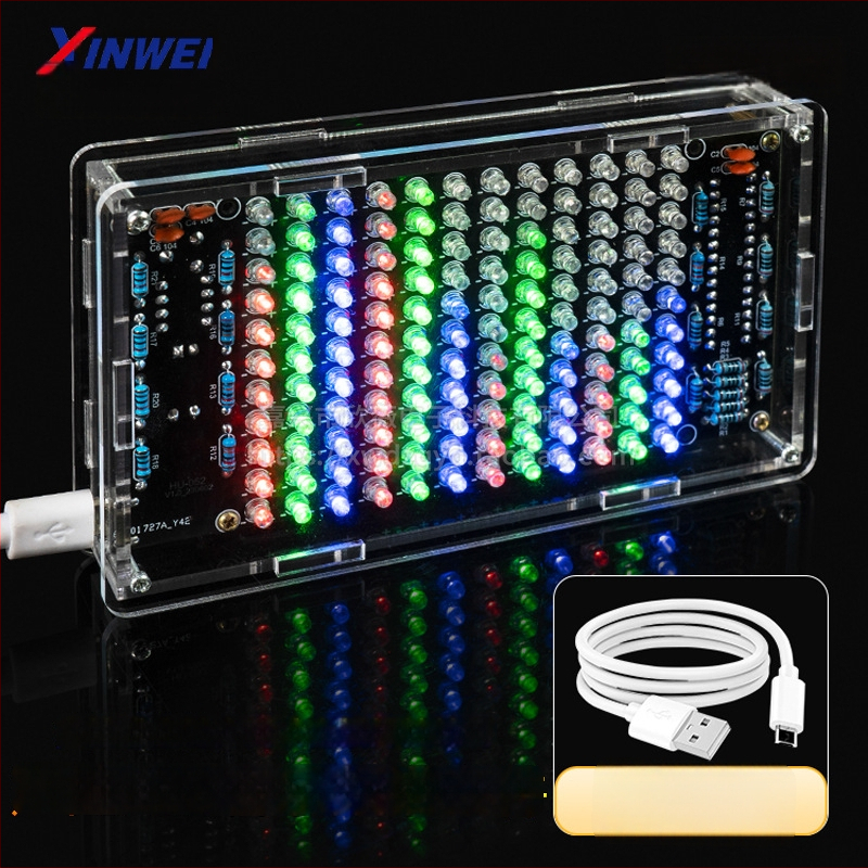 DIY elektronikos rinkinys: balsų aktyvuotas LED muzikos spektro ir ritmo ekranas, pickup montavimas ir tiesioginė litavimo praktika (Prekė Xinwei; balsų aktyvavimas; LED muzikos spektro ir ritmo ekranas; pickup montavimas; tiesioginė litavimo praktika)