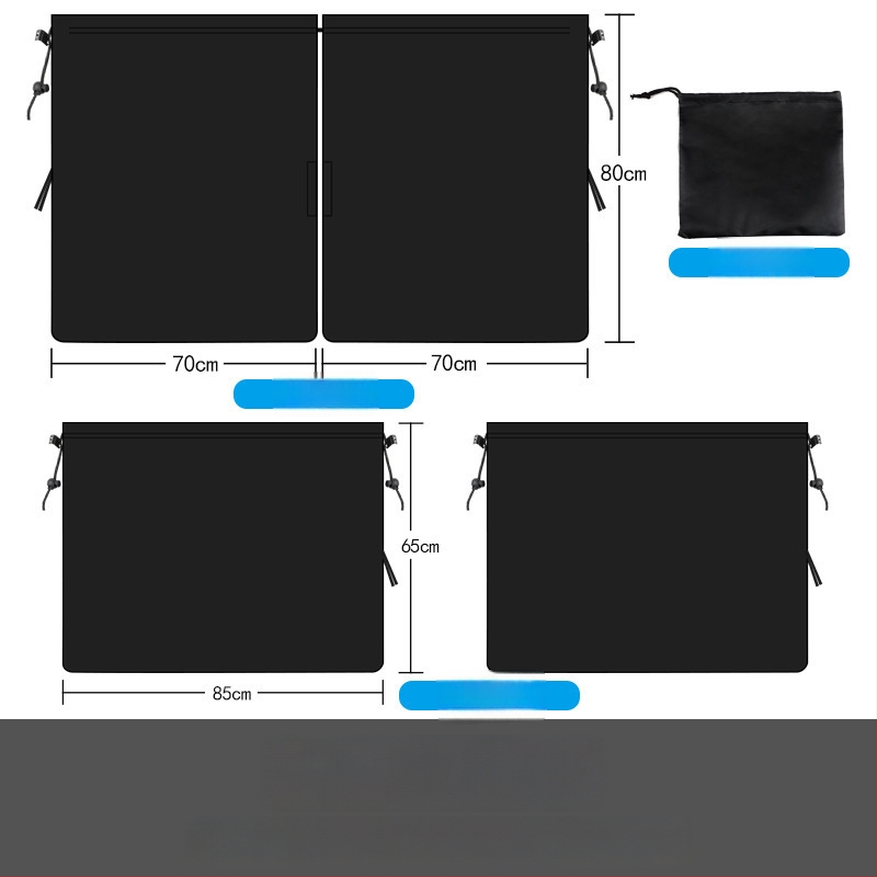 Automobilio pertvarinė užuolaida – tanki, nepermatoma privatumo užtvara, saulės apsauga ir šiluminė izoliacija, pakabinamasis montavimas