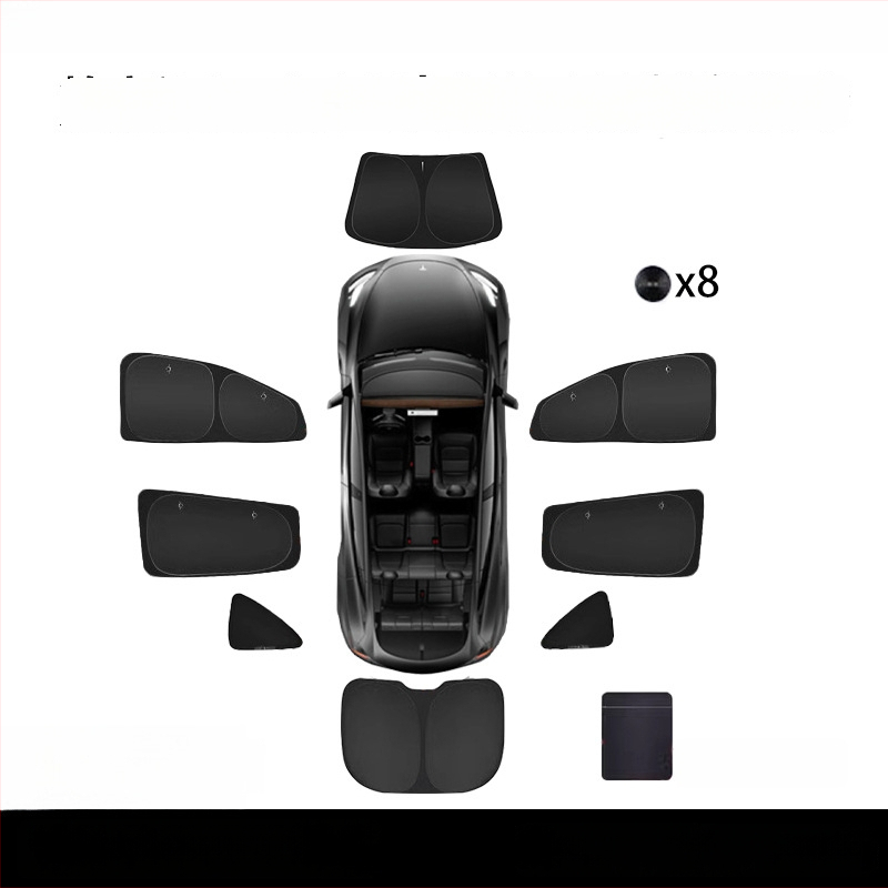 Tesla Model Y šoninių langų saulės užuolaida, Oxford audinys, kabinamas tipas, privatumas ir saulės apsauga