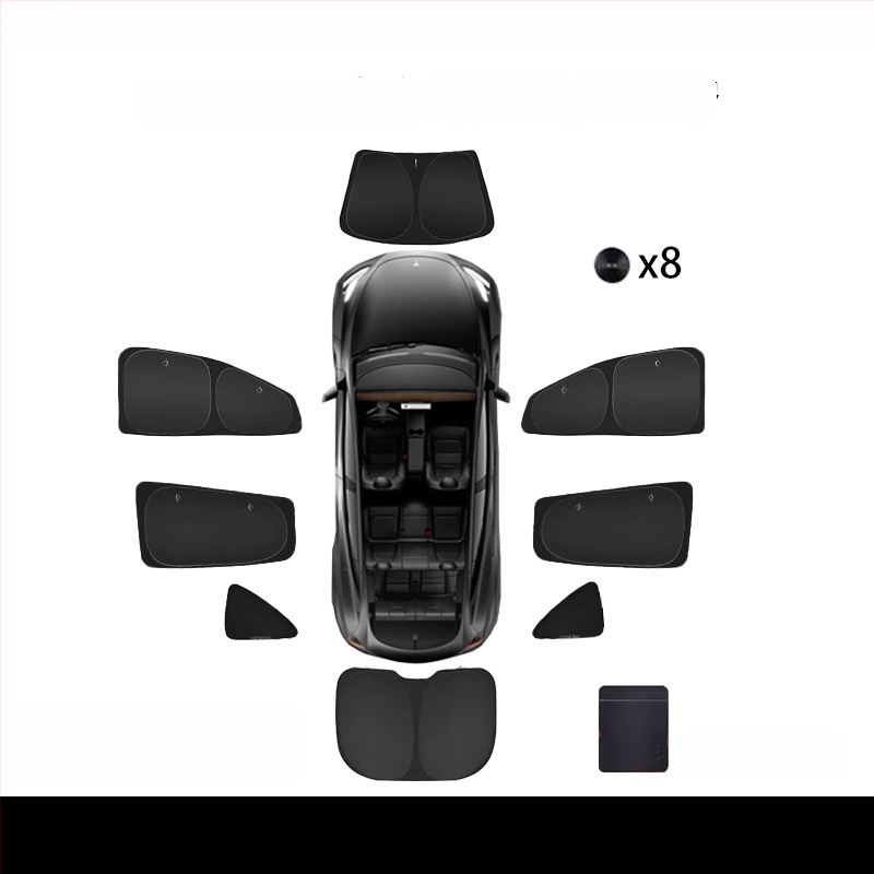 Tesla Model Y šoninių langų saulės užuolaida, Oxford audinys, kabinamas tipas, privatumas ir saulės apsauga