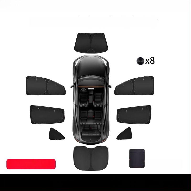 Tesla Model Y šoninių langų saulės užuolaida, Oxford audinys, kabinamas tipas, privatumas ir saulės apsauga