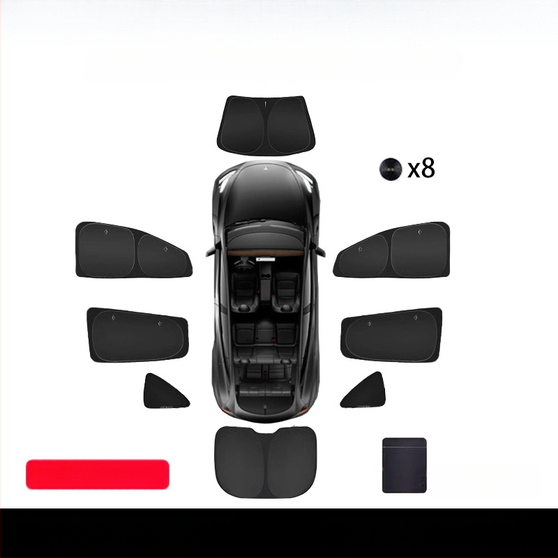 Tesla Model Y šoninių langų saulės užuolaida, Oxford audinys, kabinamas tipas, privatumas ir saulės apsauga