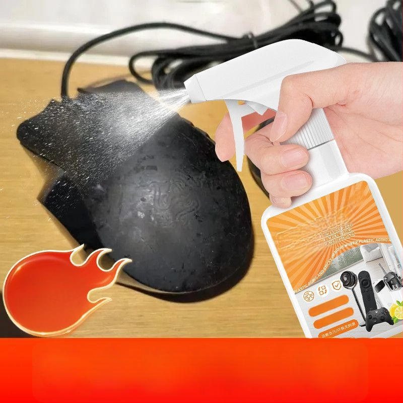 Mitmeotstarbeline puhastusvahend plast- ja kummipindade jaoks — eemaldab liimi ja plekid; sobib vihmavarju käepideme, hiire ja klaviatuuri käepidemete jaoks.