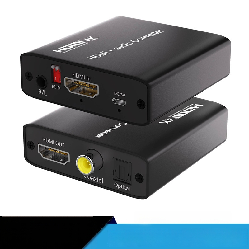 HDMI garso skirstytuvas ir adapteris HA-420, 4K @30Hz, suderinamas su Windows 7, palaiko capture kortą