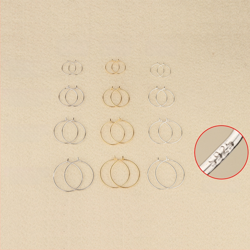 S925 srebro DIY ušne kukice za žene – minimalistični dijelovi nakita