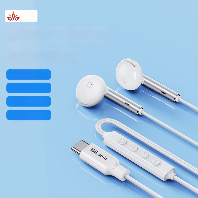 riksoin Sk01 In-ear vadu austiņas ar 7.1 kanālu skaņu, trokšņu slāpējošu mikrofonu un inline vadību, Android saderīgas, 1,6 m kabelis