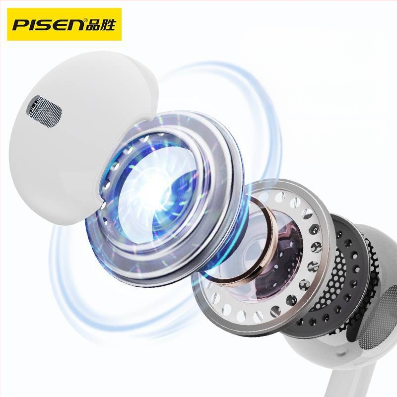 Pisen CP06 Type-C täielikult dekodeeritud DAC juhtmega kõrvaklapid, 1,2 m kaabel, liikuva mähise tüübiga, ühilduvad iOS-iga