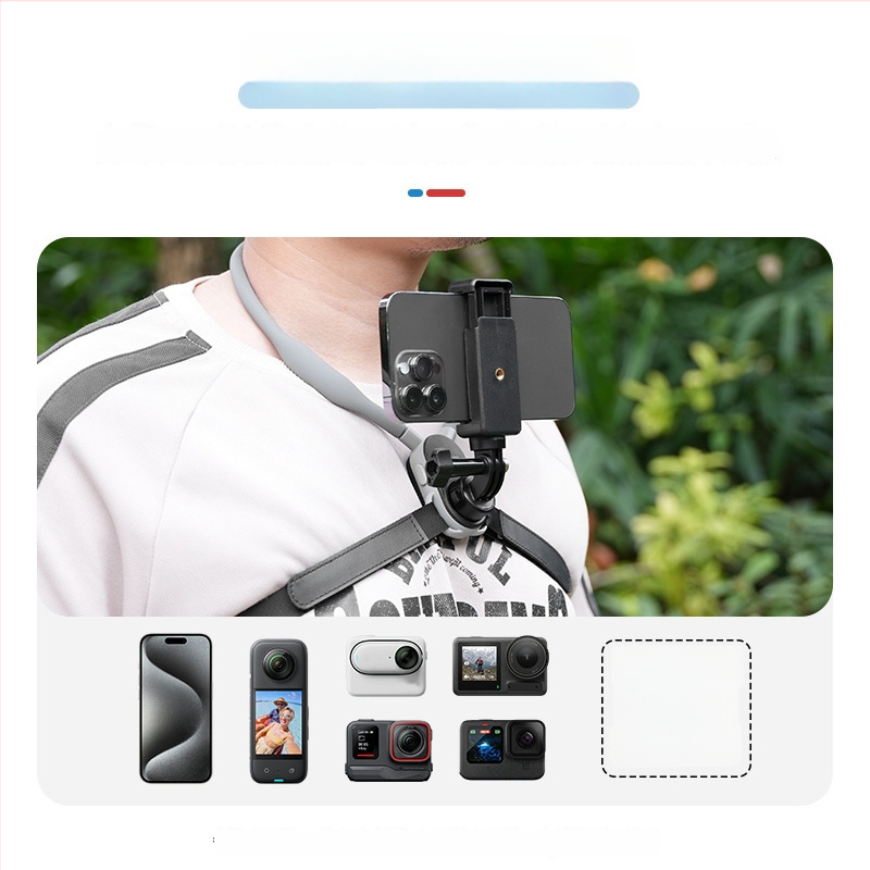 Telesin Brzo oslobađanje U-oblik vrata za vrat 2.0 Max verzija za GoPro, DJI Action i Insta360