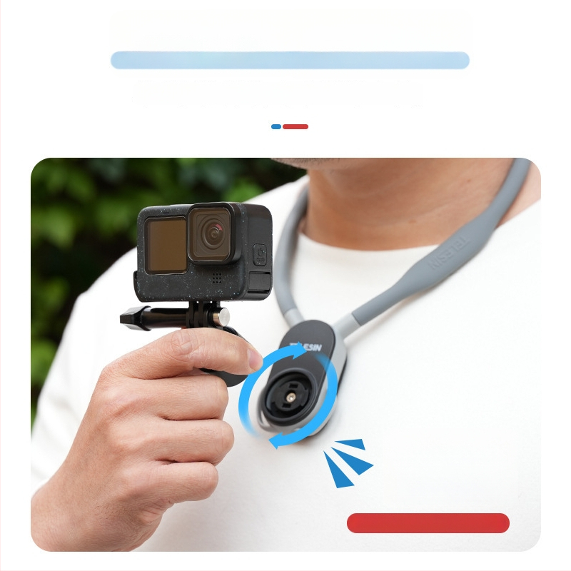 Telesin Brzo oslobađanje U-oblik vrata za vrat 2.0 Max verzija za GoPro, DJI Action i Insta360
