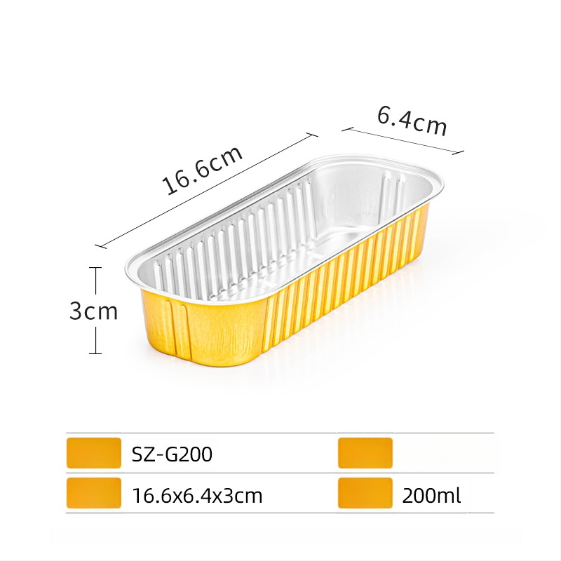 Ühekordselt kasutatav alumiiniumfooliumist toidukarp õhufriiterile, ristkülikukujuline, paksendatud, juustu ja duriani küpsetamiseks – Kaubamärk Saizhuo; Materjal: alumiiniumfoolium; Pakend: 1000 tk; Päritolu: Guangdong