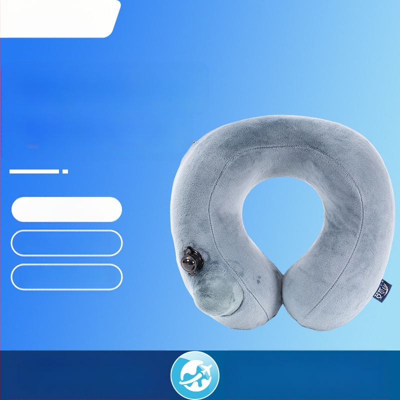 Ai reward me Individualizuotas logotipu turintis pripučiamas U formos kaklo pagalvė - kelioninis miego pagalvė, pripildyta oru, kristalo veliūro branduolys, svoris mažiau nei 0,5 kg