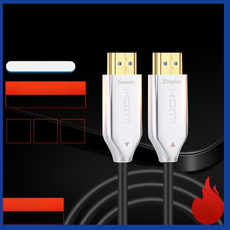 Оптичен HDMI кабел 2.0, 4K60Hz, за свързване на компютър към телевизор, AOC HDMI кабел, златни контакти, дължина 10–100 м