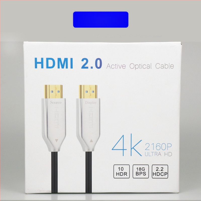 Оптичен HDMI кабел 2.0, 4K60Hz, за свързване на компютър към телевизор, AOC HDMI кабел, златни контакти, дължина 10–100 м