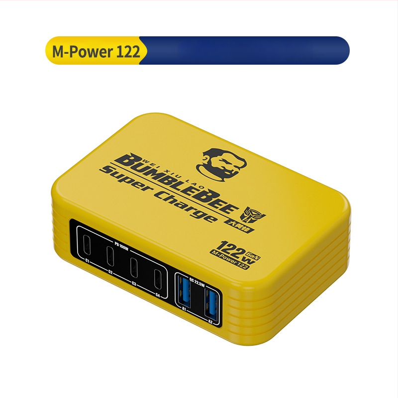 Ou Zheng Ozq4 kuue USB-pordiga kiirlaadimisjaam LED-indikaatoritega Apple'i ja Androidi telefonidele